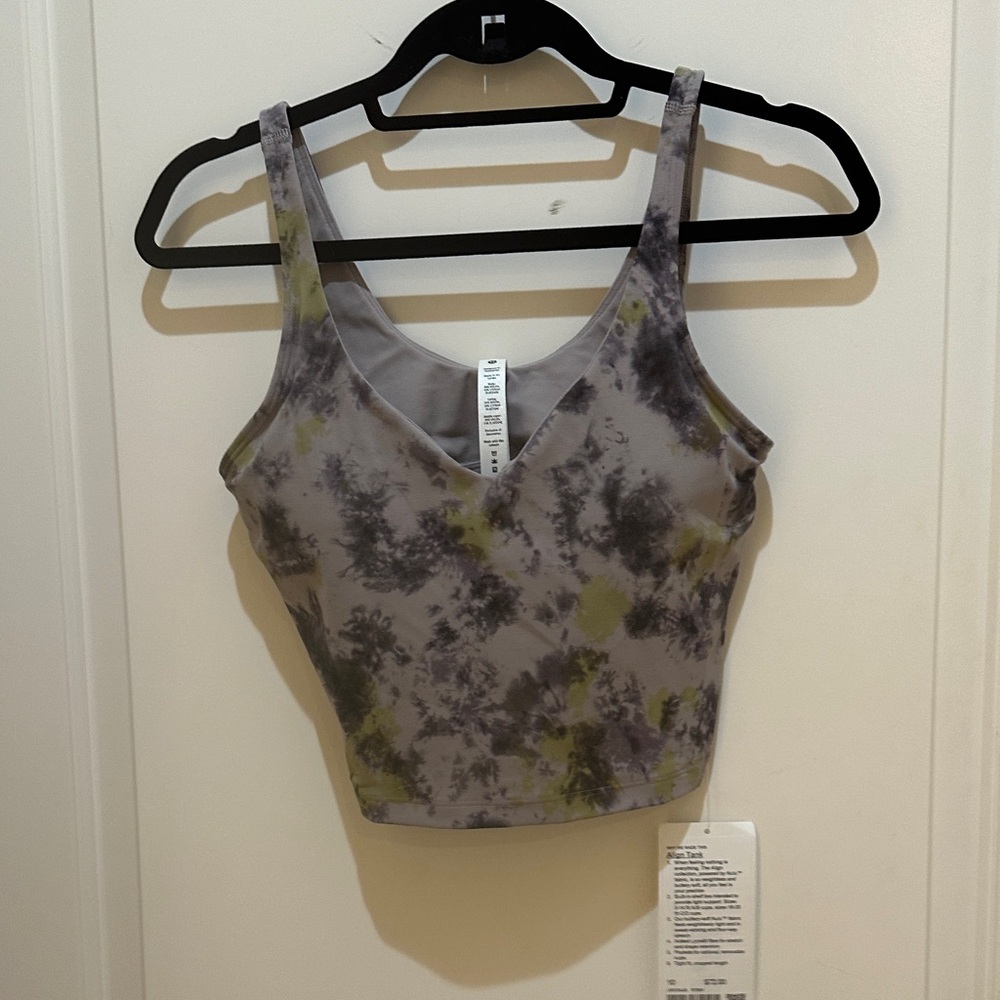LULULEMON ALUGN TANK NWT Tie-Dye Tank Top - MAUVE GRAY and Yellow